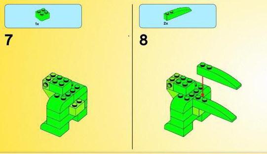 jak nakreslit lego dinosaurus