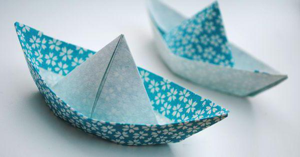 Origami papírová loď pro děti