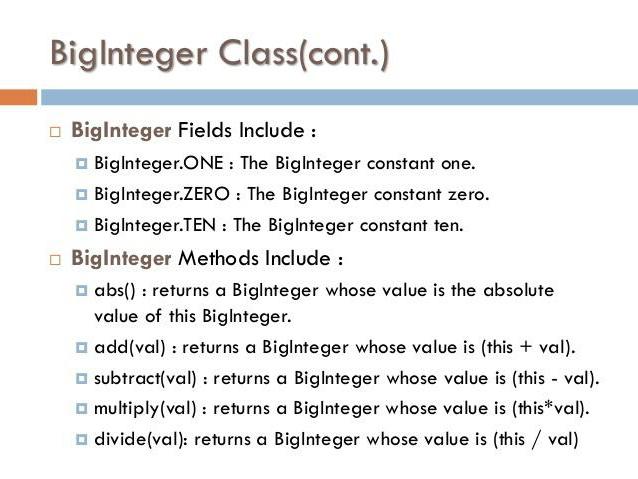 java biginteger metody