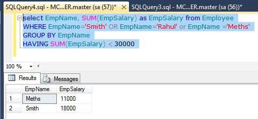 HAVING SQL: popis, syntaxe, příklady